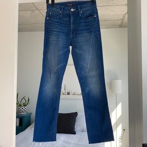 Mother Jeans The Mid Rise Dazzler Crop Fray - in Squeeze It - Size 26